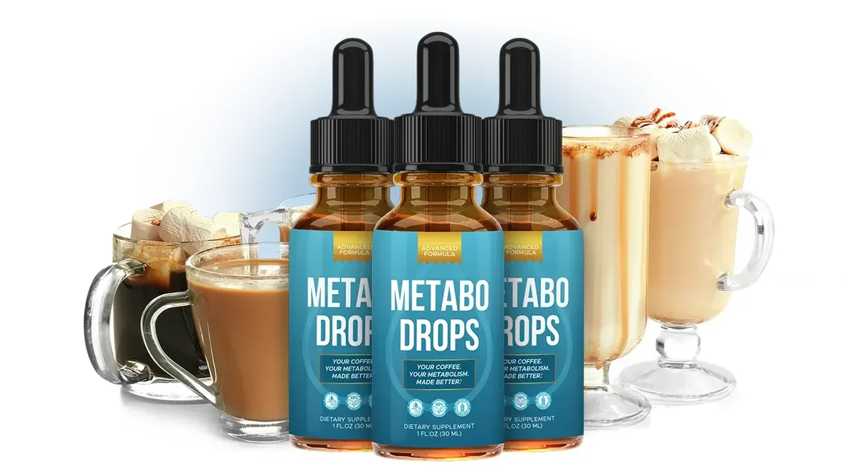 Metabo Drops liquid metabolism support added to coffee